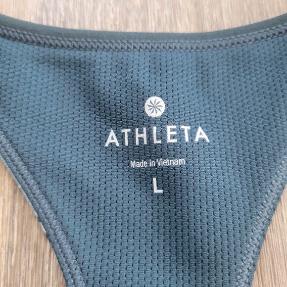 Athleta Green Marble Triple Dare Sports Bra Size Large - Picture 4 of 5
